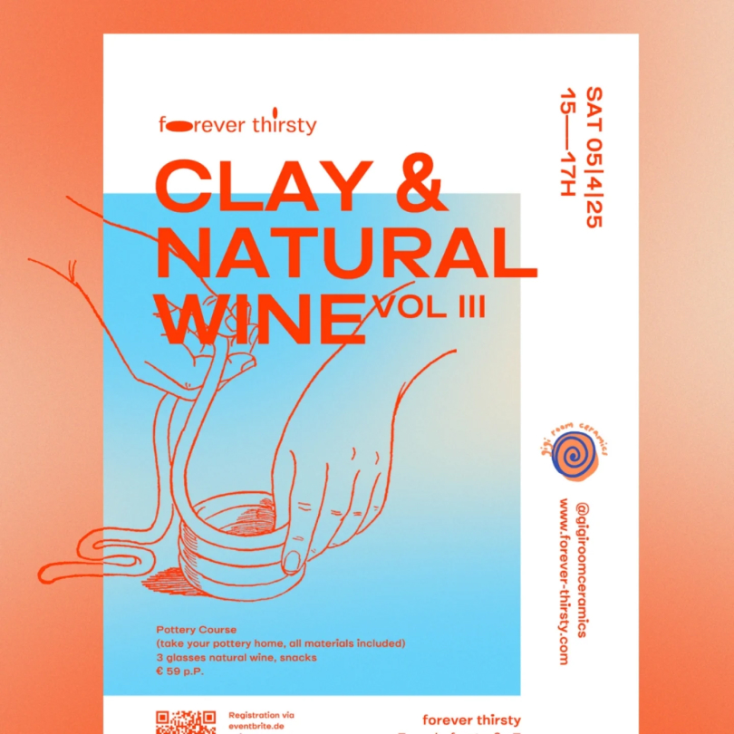 clay workshop and natural wine tasting