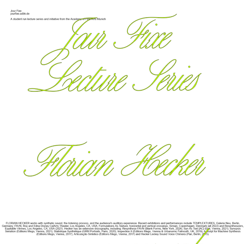 jou fixe lecture with florian hecker